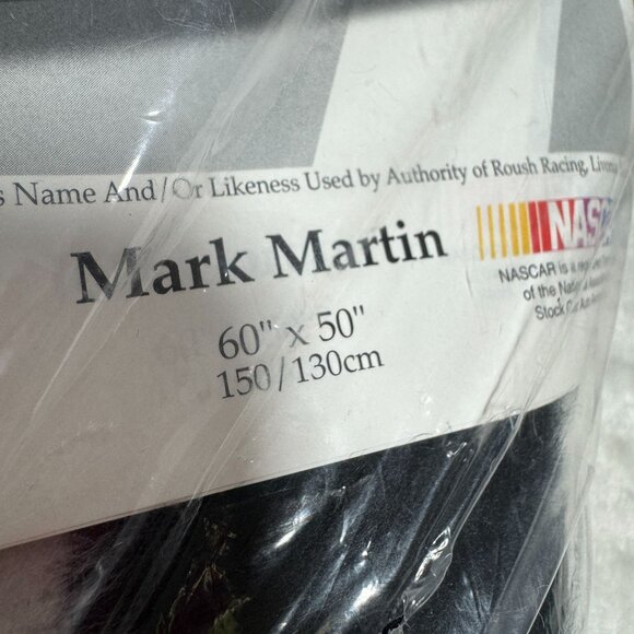 Vintage Biederlack Wheels Mark Martin Nascar Blanket Throw Acrylic/Polyester New - Picture 5 of 7